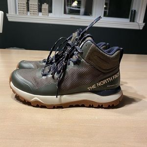 Green North Face sneakers